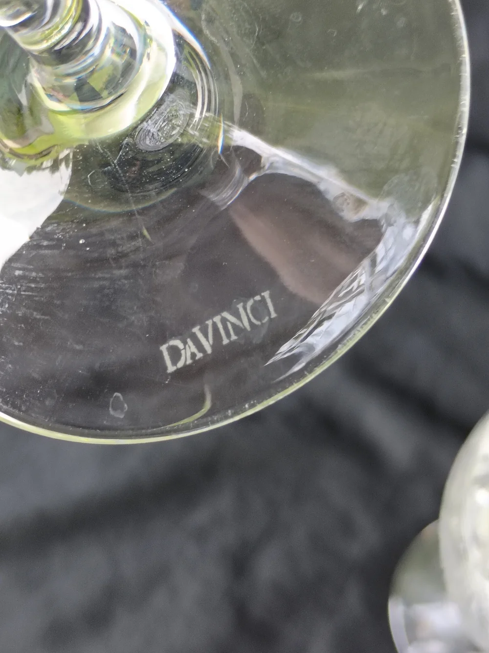 Pair of Da Vinci Firenze Italian Crystal Vintage Water Goblets Wine Glasses